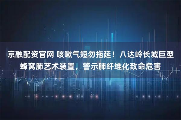 京融配资官网 咳嗽气短勿拖延!八达岭长城巨型蜂窝肺艺术装置,警示肺纤维化致命危害